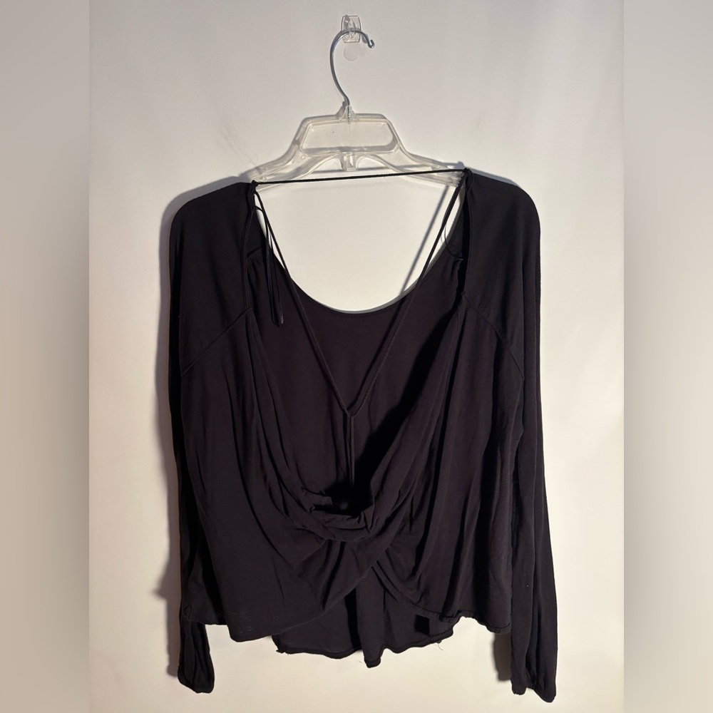 Free People Black Women's Top with Back Detailing